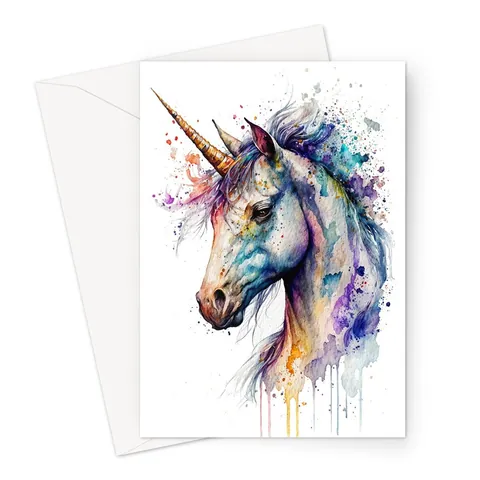 Happy Birthday Unicorn Card - View 2