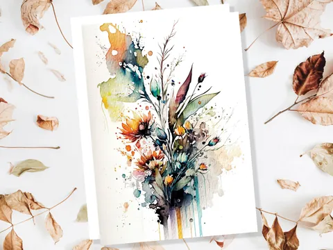 Watercolour Wildflower Birthday Card - View 7