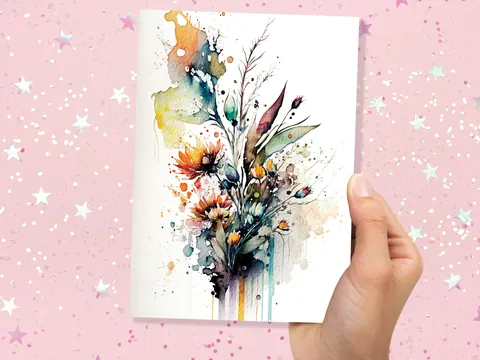 Watercolour Wildflower Birthday Card - View 5