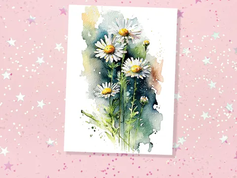 Daisy April Birth Flower Birthday Card - View 6
