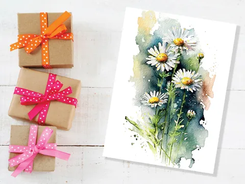 Daisy April Birth Flower Birthday Card - View 7