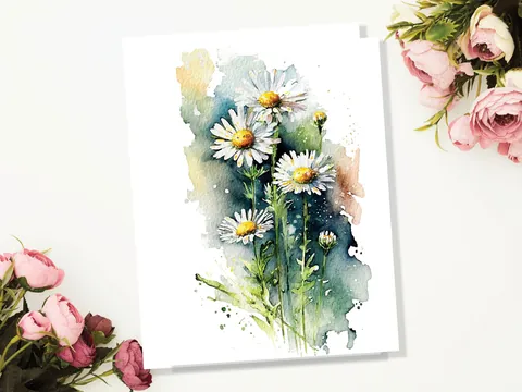 Daisy April Birth Flower Birthday Card - View 4