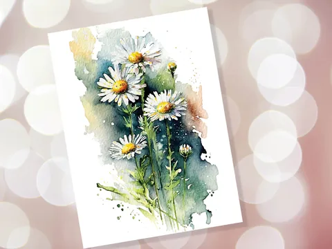Daisy April Birth Flower Birthday Card - View 9