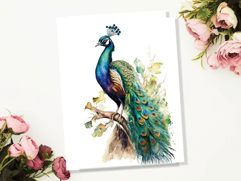 Peacock Card - View 4