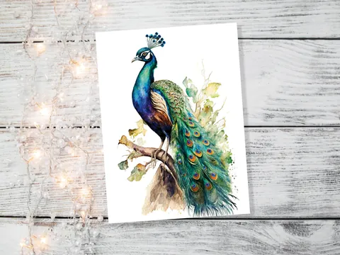 Peacock Card - View 5