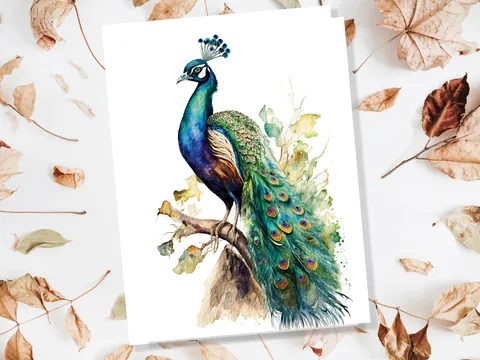 Peacock Card - View 7