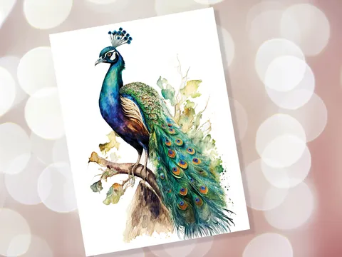Peacock Card - View 8