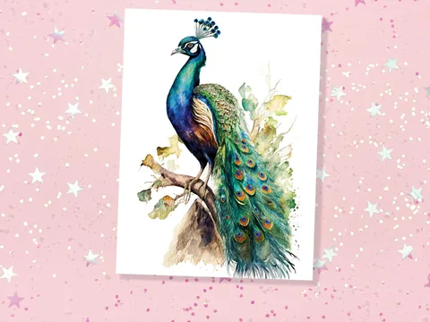 Peacock Card - View 6