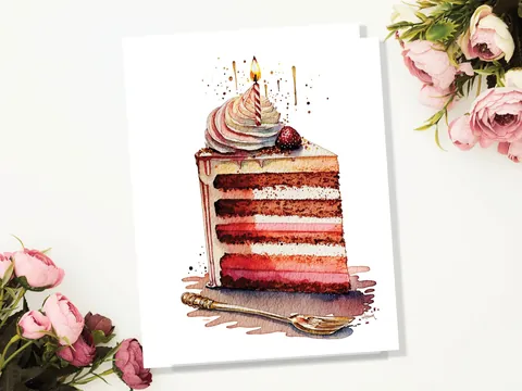 Birthday Cake Card - View 3