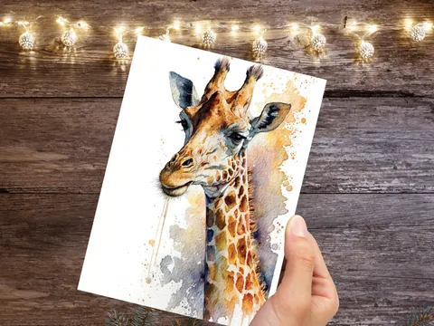 Giraffe Birthday Wishes Card - View 6