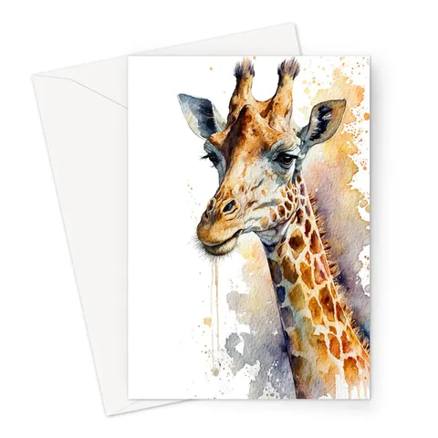 Giraffe Birthday Wishes Card - View 2