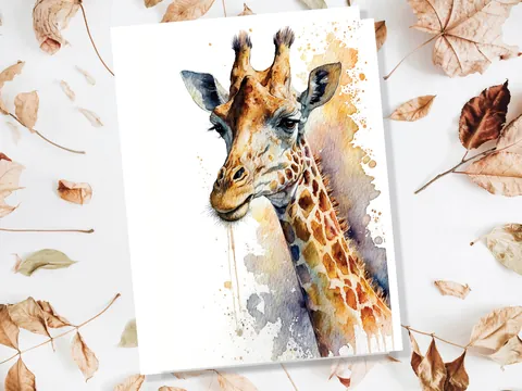 Giraffe Birthday Wishes Card - View 5