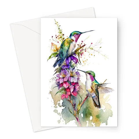Hummingbird Birthday Card - View 2