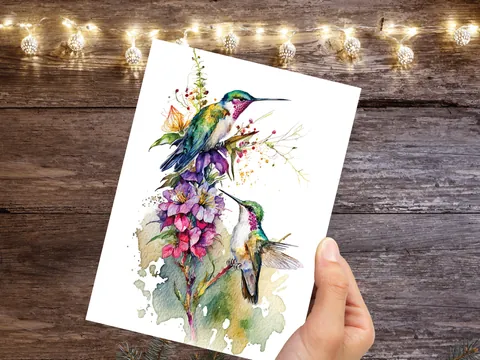 Hummingbird Birthday Card - View 6