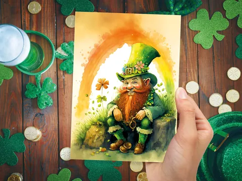 Cheeky Leprechaun St Patrick's Day Card - View 6