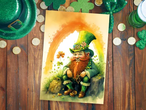 Cheeky Leprechaun St Patrick's Day Card