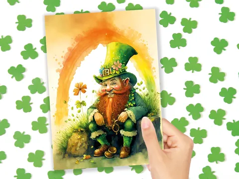 Cheeky Leprechaun St Patrick's Day Card - View 10