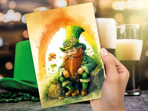 Cheeky Leprechaun St Patrick's Day Card - View 8