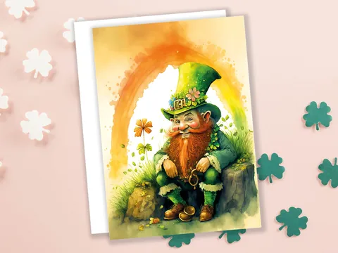 Cheeky Leprechaun St Patrick's Day Card - View 4