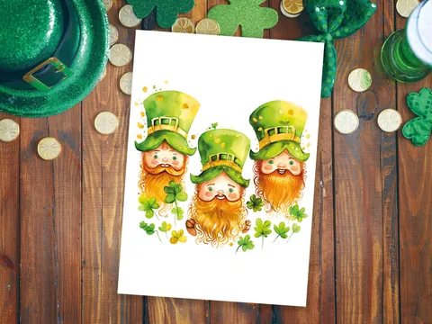 Ginger Leprechauns St Patrick's Day Card - View 7