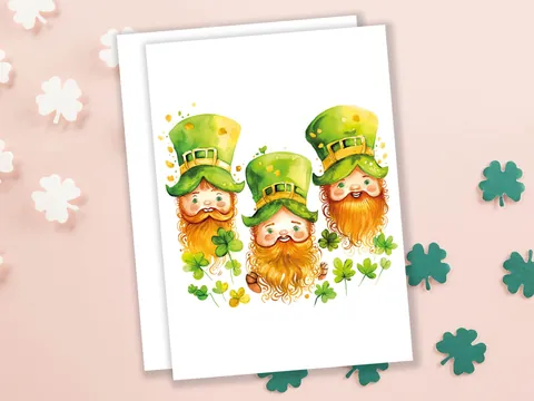 Ginger Leprechauns St Patrick's Day Card - View 4