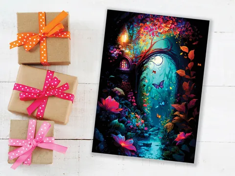 Summer Night Garden Painting Card - View 6