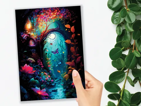 Summer Night Garden Painting Card - View 10