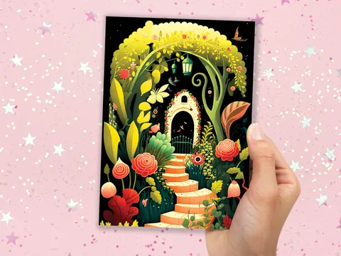 Whimsical Spring Garden Card - View 4