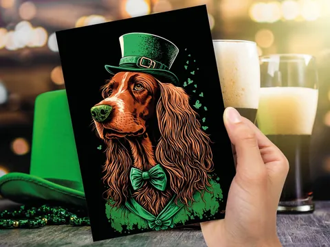 Irish Setter Leprechaun Card - View 6