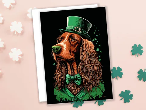 Irish Setter Leprechaun Card - View 10