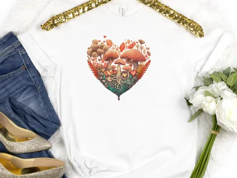 Heart Mushroom Forest Tee – Fairycore
