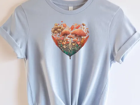 Heart Mushroom Forest Tee – Fairycore - View 7