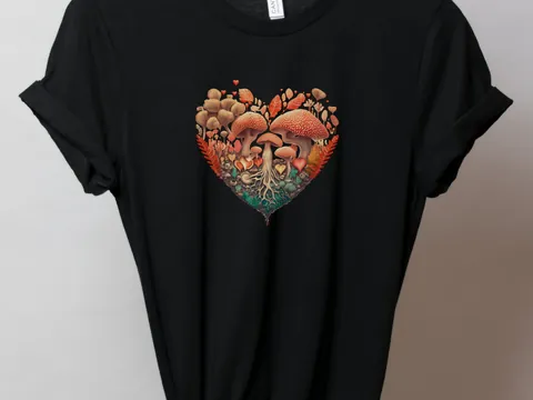 Heart Mushroom Forest Tee – Fairycore - View 9