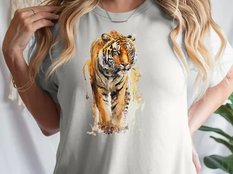 Watercolour Tiger T-Shirt - View 7