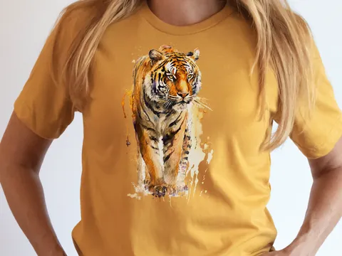 Watercolour Tiger T-Shirt - View 3