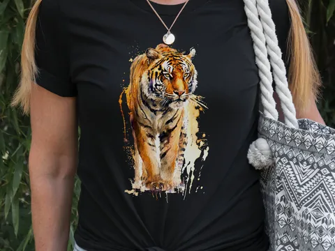 Watercolour Tiger T-Shirt - View 2