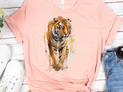 Watercolour Tiger T-Shirt - View 4