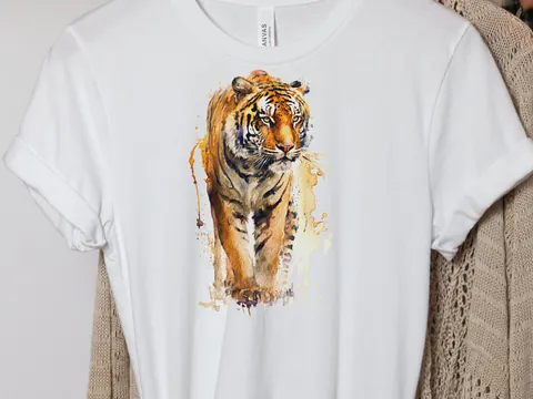 Watercolour Tiger T-Shirt - View 9