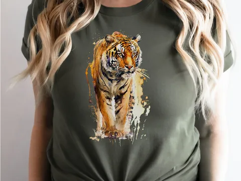 Watercolour Tiger T-Shirt - View 5