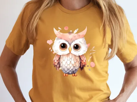 Cute Baby Owl T-Shirt - View 8