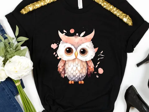 Cute Baby Owl T-Shirt - View 2