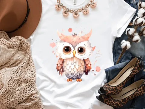 Cute Baby Owl T-Shirt - View 6