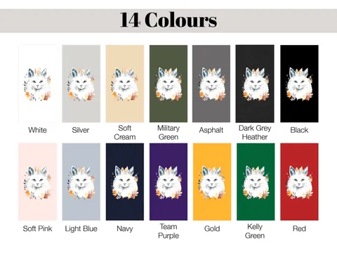 Cat Lover T-Shirt – Autumn Leaves - View 10