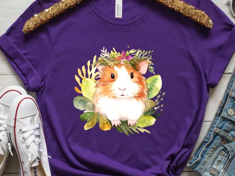 Guinea Pig T-Shirt – Floral Crown - View 2
