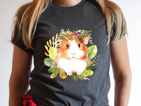 Guinea Pig T-Shirt – Floral Crown - View 4