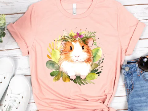 Guinea Pig T-Shirt – Floral Crown - View 6