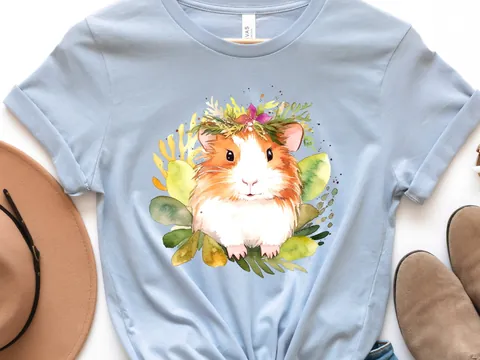 Guinea Pig T-Shirt – Floral Crown - View 3