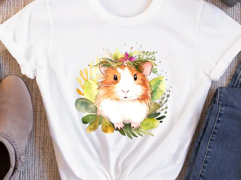 Guinea Pig T-Shirt – Floral Crown