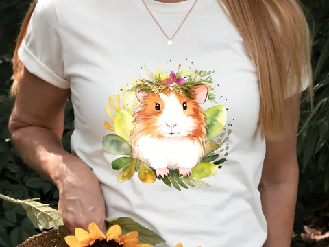 Guinea Pig T-Shirt – Floral Crown - View 8