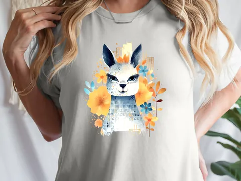 Llama T-Shirt – Boho Watercolour - View 3